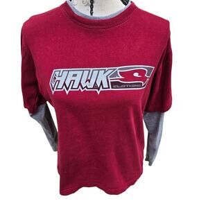 Y2k Skater Tony Hawk Long Sleeve Shirt Red Size Womens XS